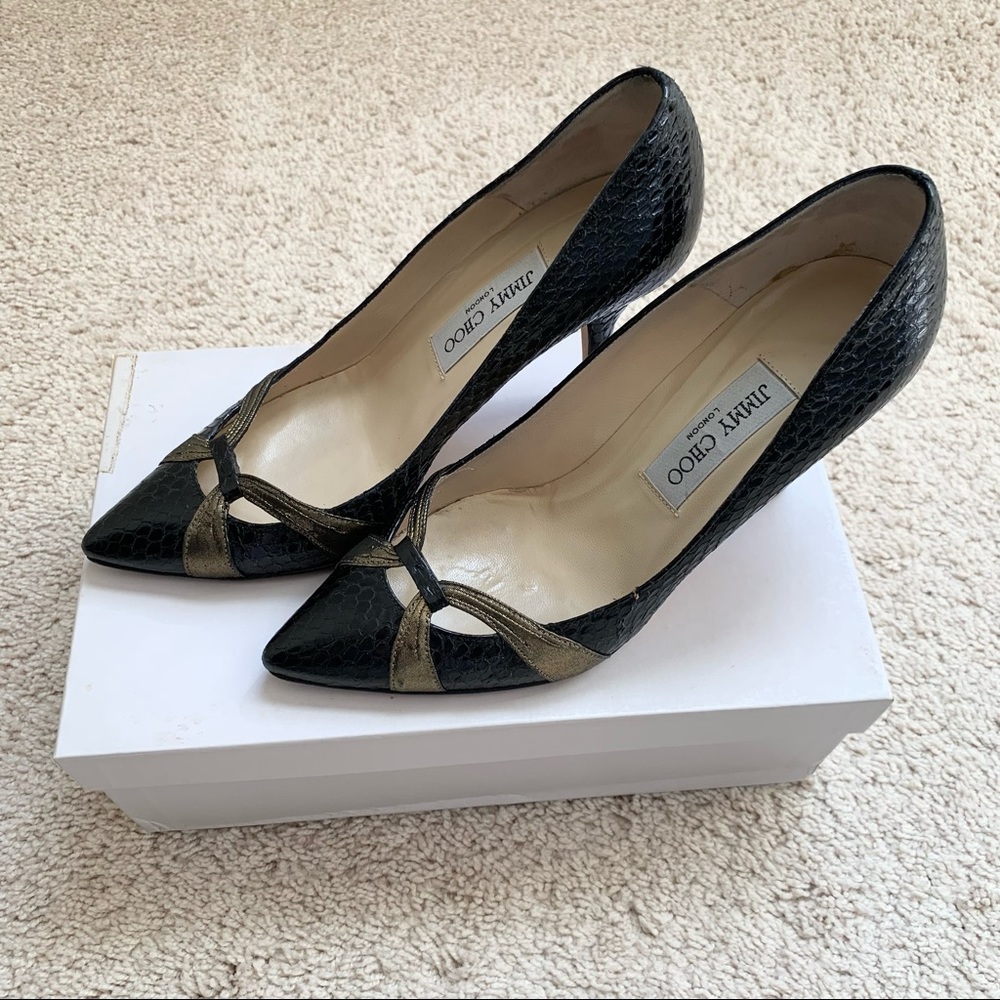 Jimmy Choo Elaphe Pointed Pumps - image 3